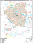Ann Arbor Wall Map Premium Style